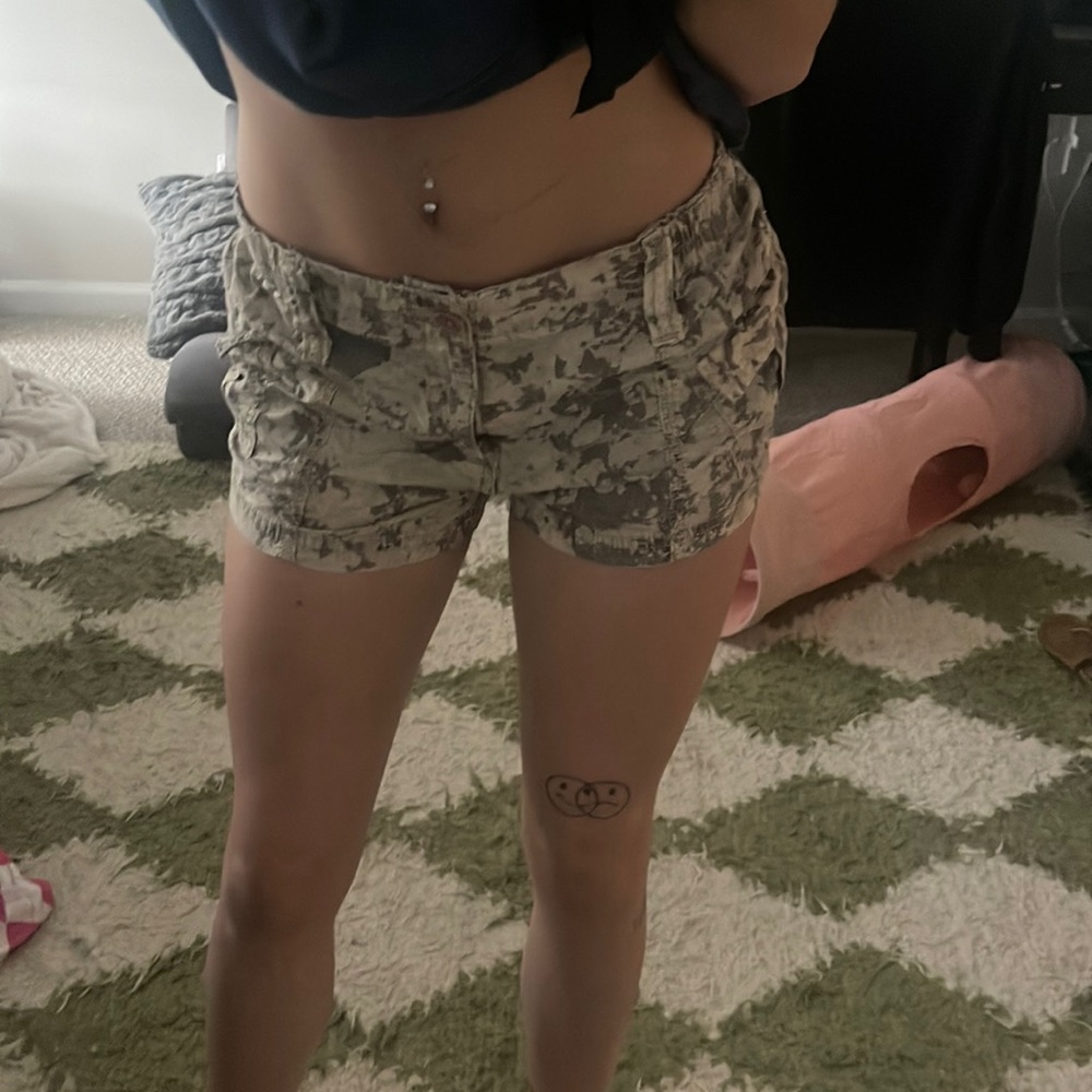 Short combat shorts , camo colored